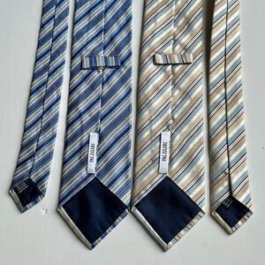 2 Pal  Zileri  classy striped all silk ties made in Italy 🇮🇹